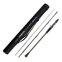 Caña de Pescar Madmouse Mad Mouse Bambluz de 3 Secciones, 1.9m, Carbono Cruzado, ML/M, para Spinning, Pesca en Océano, Barco y Slow Jigging