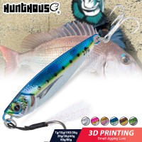 jigs Hunthouse-señuelo de pesca de plantilla de Metal, cebo duro de fundición lenta, para agua salada, Lucio Artificial, lubina, aparejos de pesca, 7g-80g